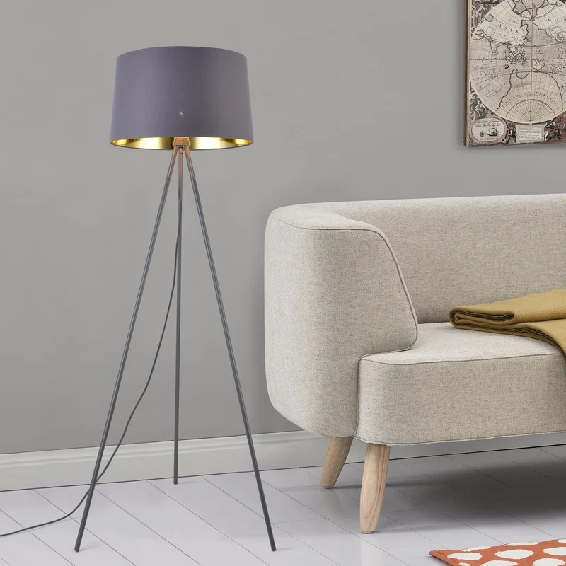 Golvlampa Manchester lampskärm Ø45cm höjd150cm metall [lux.pro] välj modell