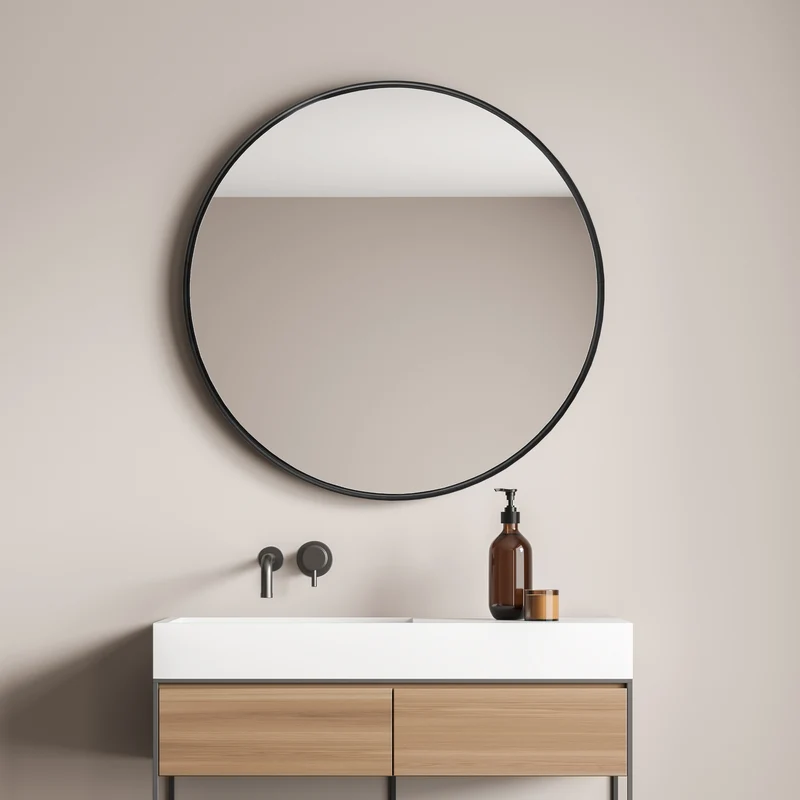 Väggspegel Ordona aluminium [en.casa] välj modell