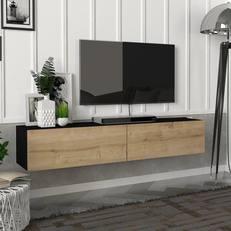 TV-bänk Toivakka 135x31x25cm i olika färger [en.casa]