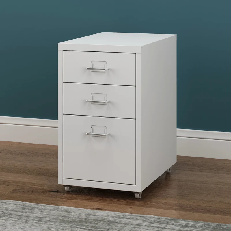 Kökar mobil piedestal med 3 lådor 48x28x41 cm [en.casa]