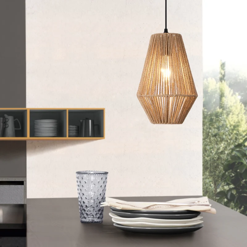 Pendellampa med rep Newtownabbey i olika färger [lux.pro]