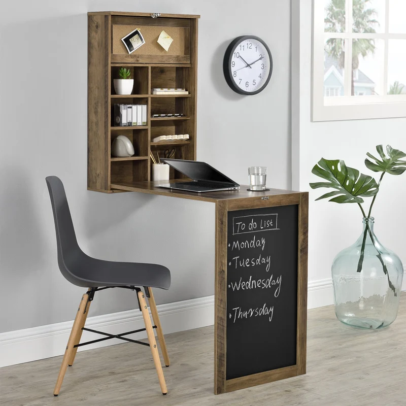 Väggmonterat klaffbord med tavla [en.casa] välj modell