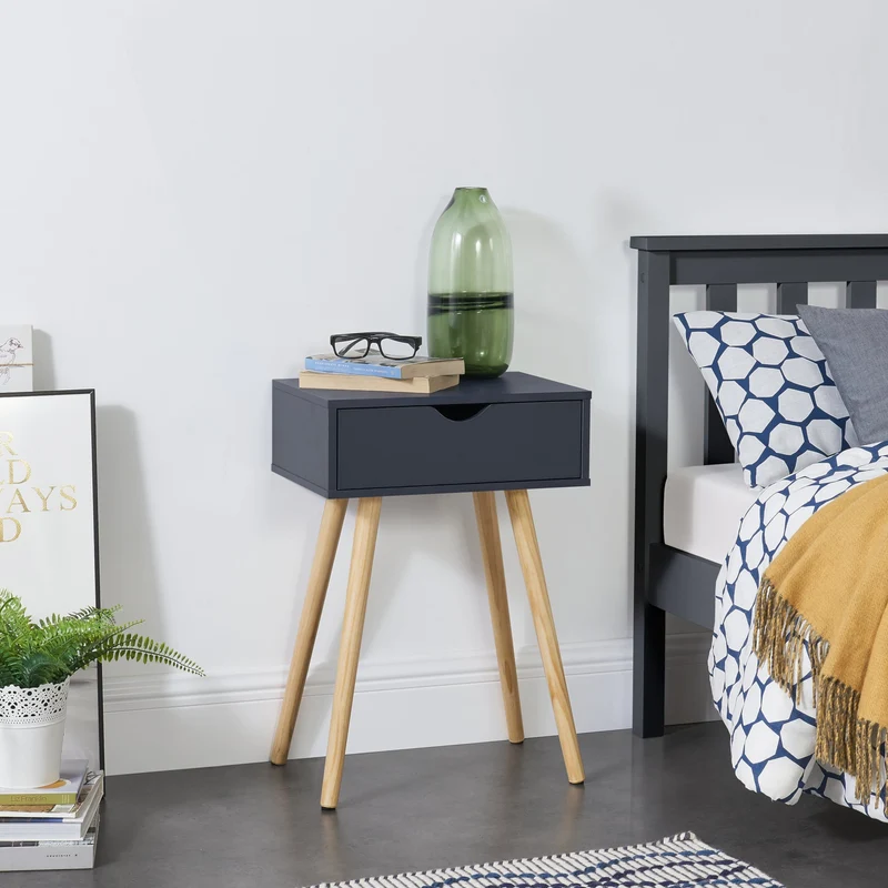 Sängbord sideboard med låda furu [en.casa] välj modell