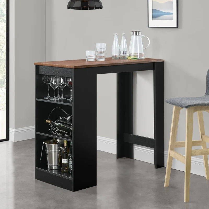 Elegant barbord med 3 hyllor 110x50x103cm [en.casa] välj modell