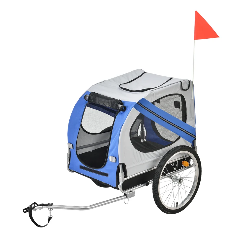 Cykelvagn för hundar 138x71x90cm stålram vattenavvisande max.26kg [pro.tec] i olika färger