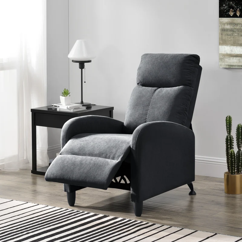 Relax fåtölj Cleo stoppad sitshöjd46cm metall svart justerbar rygg [en.casa] välj modell