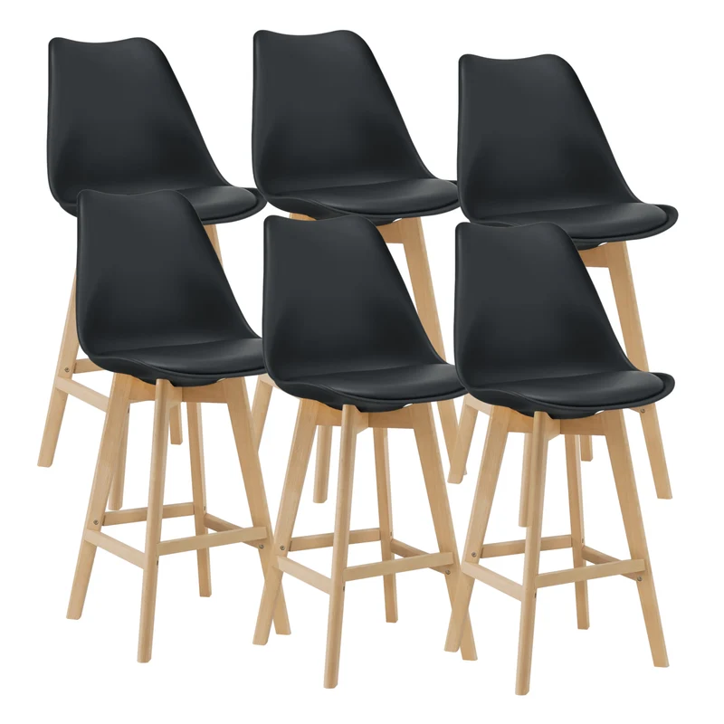 Barstol Lublin set 6 bok konstläder [en.casa] välj modell