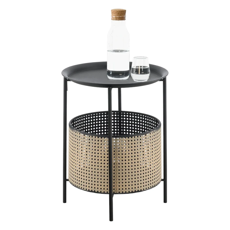 Soffbord Beaumont metall svart sandfärg [en.casa] välj modell