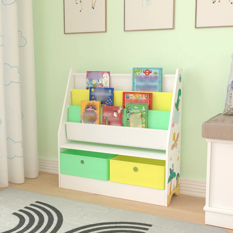 Barnhylla Neda 74x71x23 cm 3 fack och 2 lådor [en.casa] välj modell