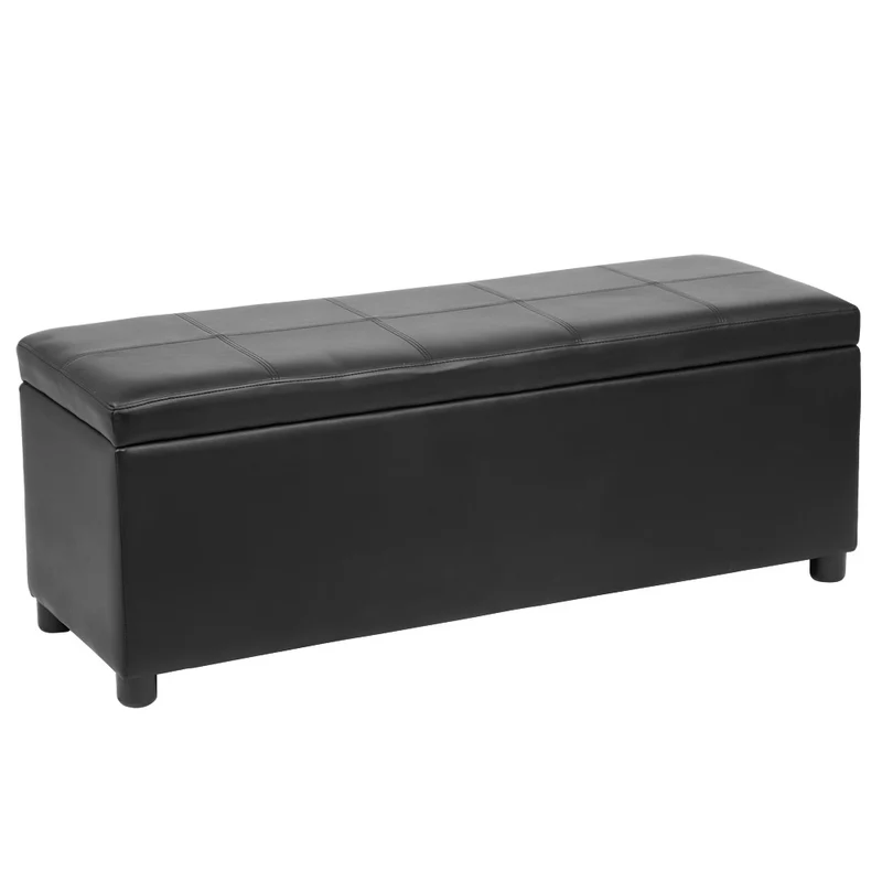 [neu.holz]® Sittbänk/Sängbänk med förvaring-119x38x45cm