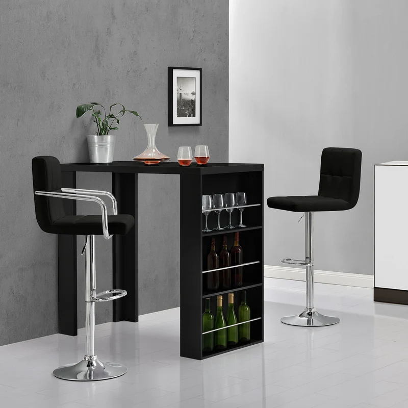 [en.casa]® Elegant barbord med hyllor - i olika färger