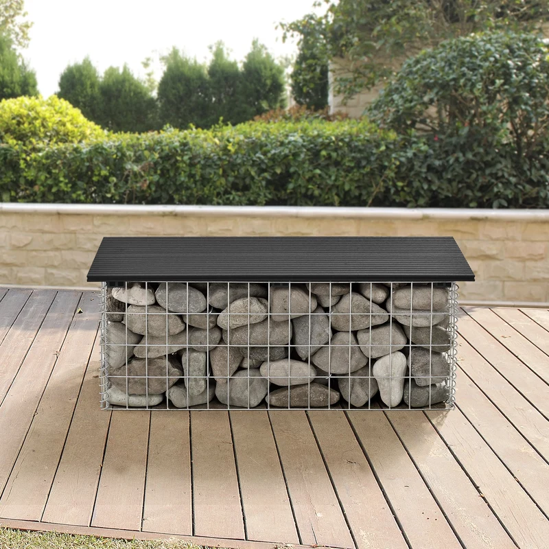 WPC Gabionbänk Stenkorg 100x30x45cm [pro.tec] välj modell