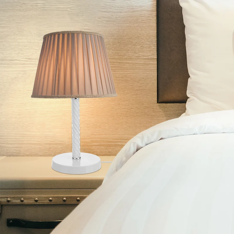 Kilbride bordslampa E27 metall glas textil i olika färger [lux.pro]