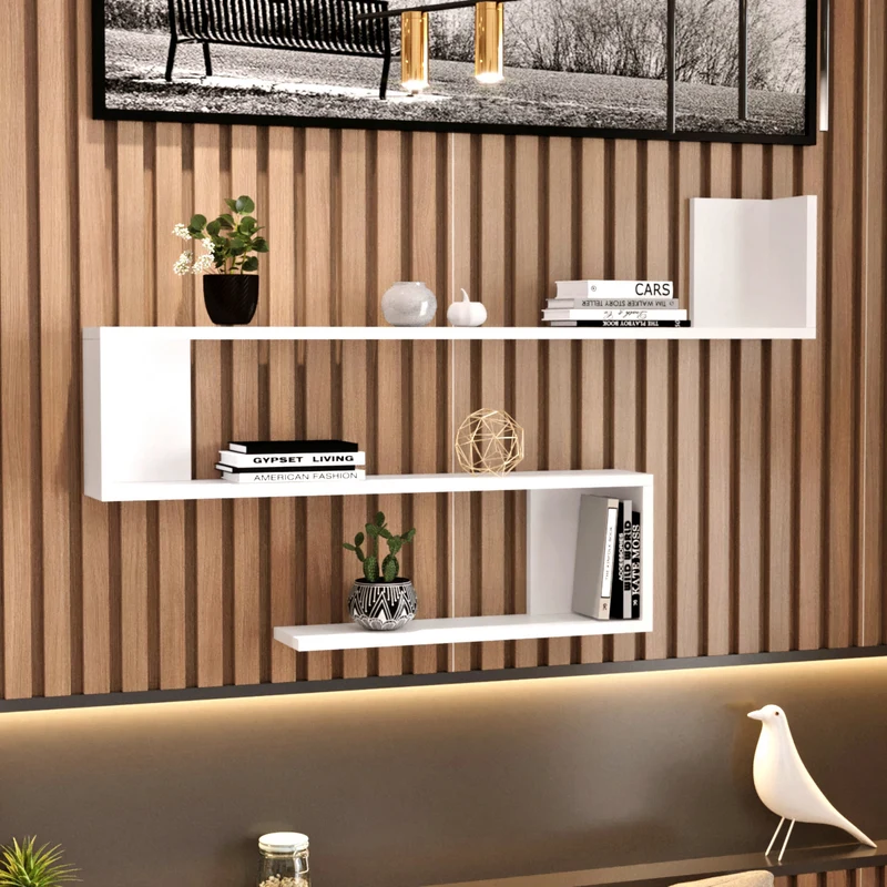 Vägghylla Kitee 120 x 14,5 x 71,5 cm i olika färger [en.casa]