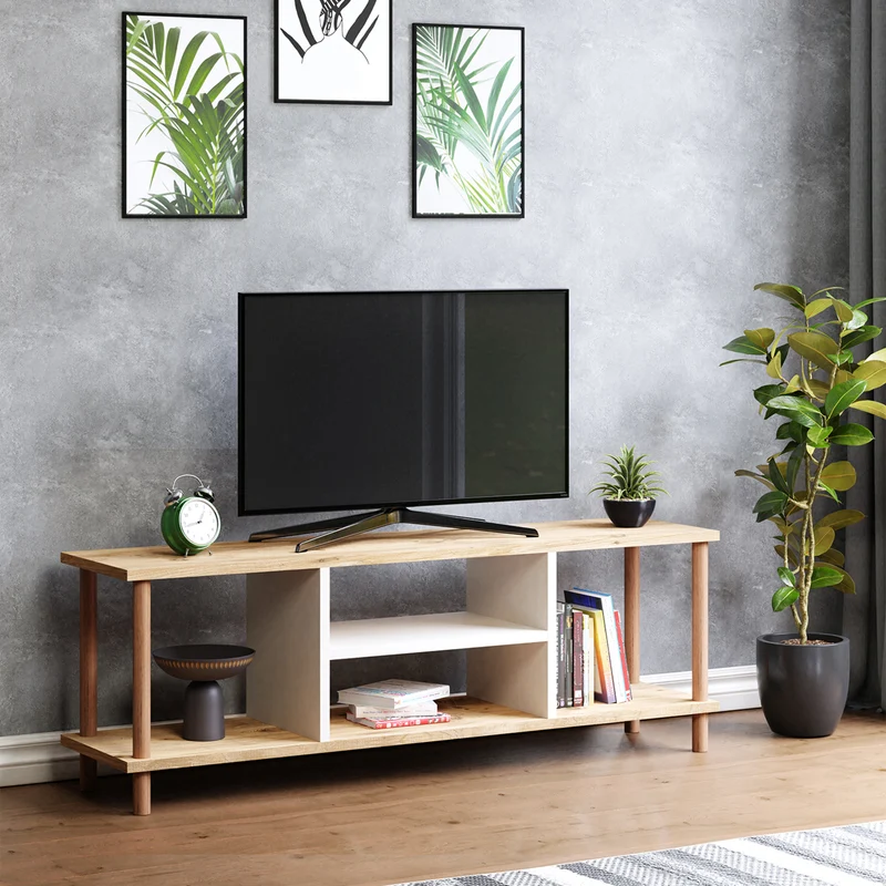 TV-bord Ærøskøbing med 2 hyllplan 43x120x29 cm olika färger [en.casa]