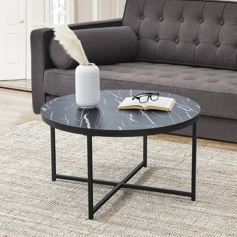Soffbord Uppvidinge 45xØ80 cm marmormönster [en.casa] välj modell