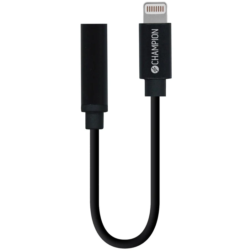 Champion Adapter Lightning till 3,5mm Svart