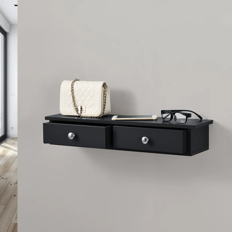 Väggskåp Geeste med två lådor 10x60x15cm vintage [en.casa] välj modell