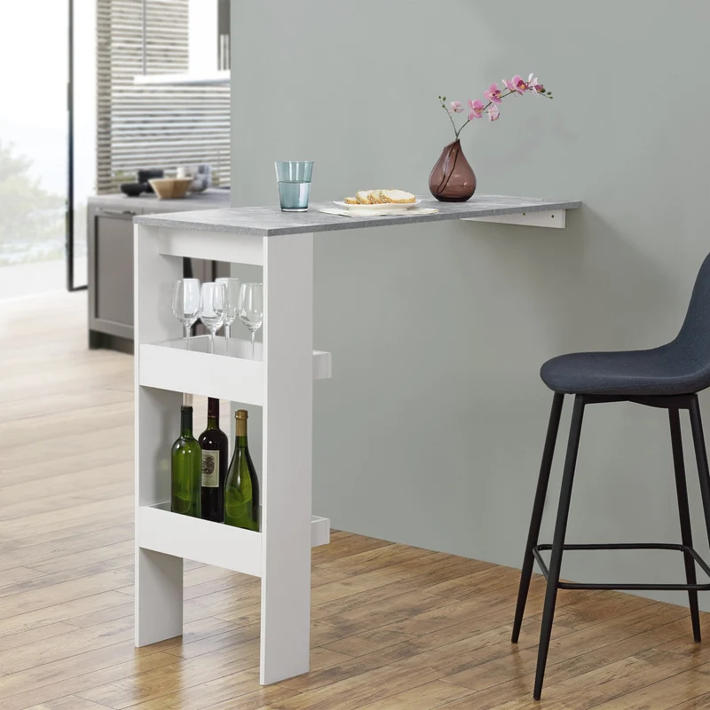 Vägghängt barbord Bromölla med hylla [en.casa] välj modell