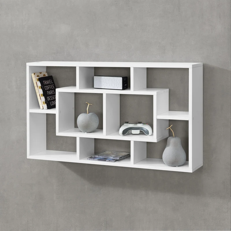 Vägghylla Saputit med 8 fack 85x16x48cm [en.casa] välj modell
