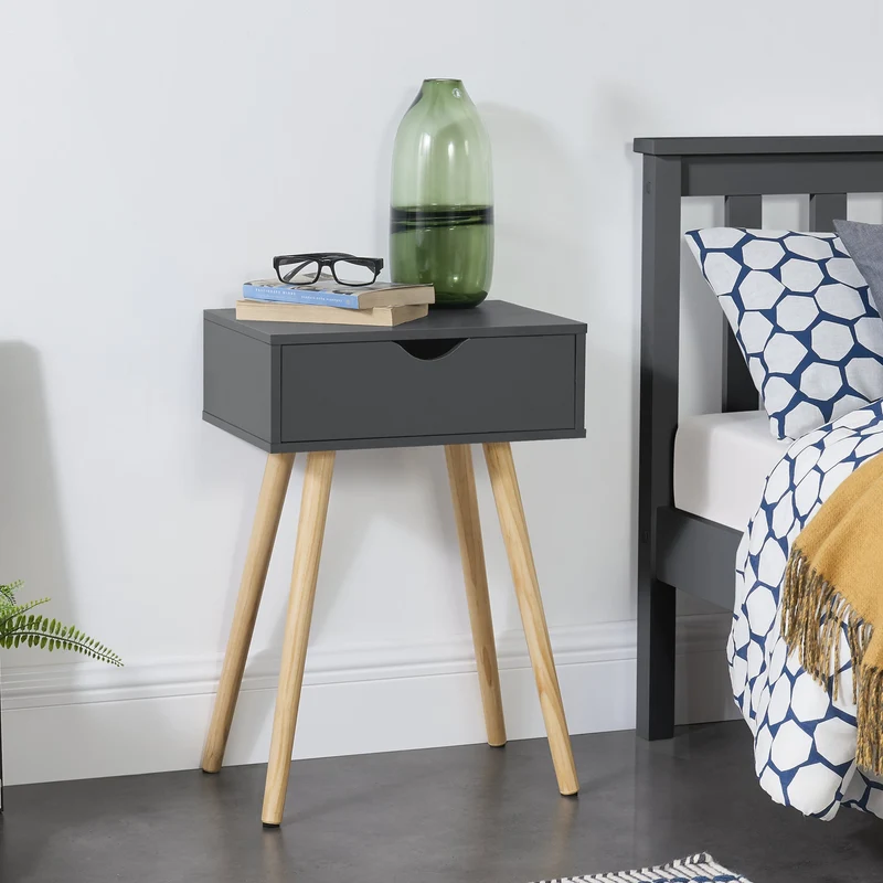 Sidobord Östersund sängbord med låda 60x40x29,5 cm [en.casa] välj modell