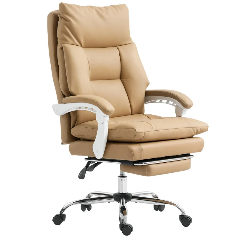 Ergonomická kancelářská židle s bederní opěrkou, polohovací, světle hnědá