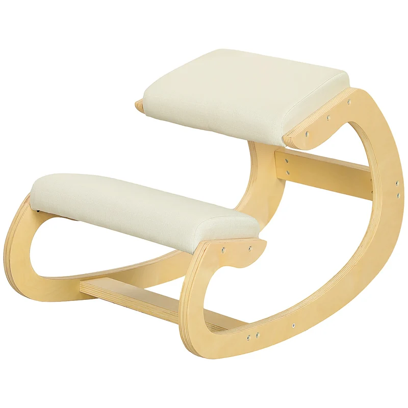 Ergonomická klekačka pro správné držení těla, houpací konstrukce, krémová