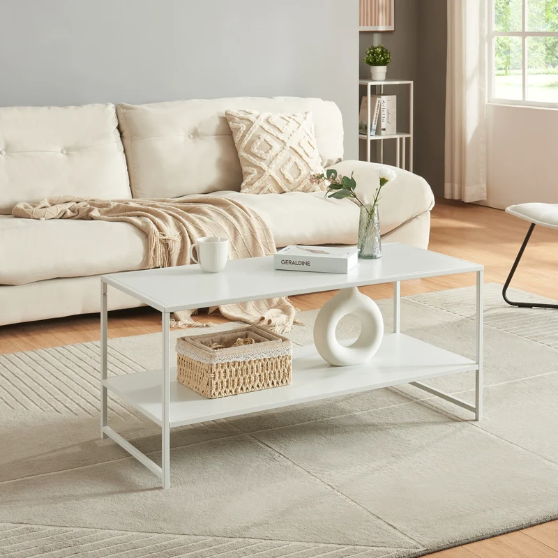 Soffbord Ruokolahti Stål 102x43x46cm [en.casa]