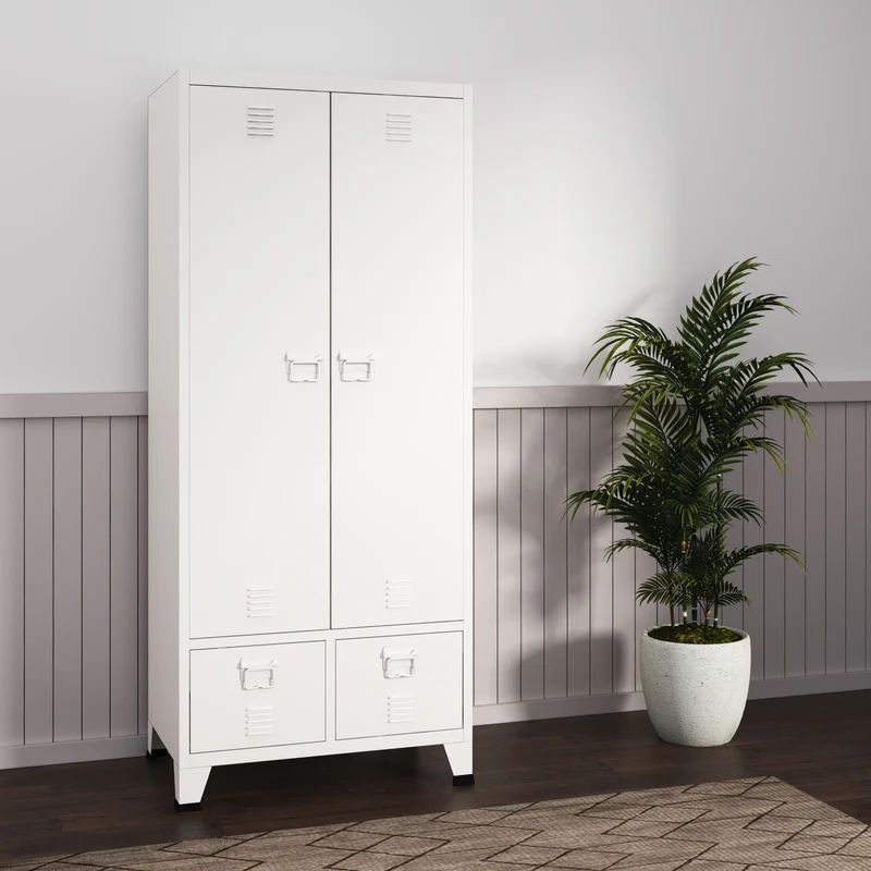 Garderob Hankasalmi klädskåp 180x90x40 cm stål [en.casa] välj modell