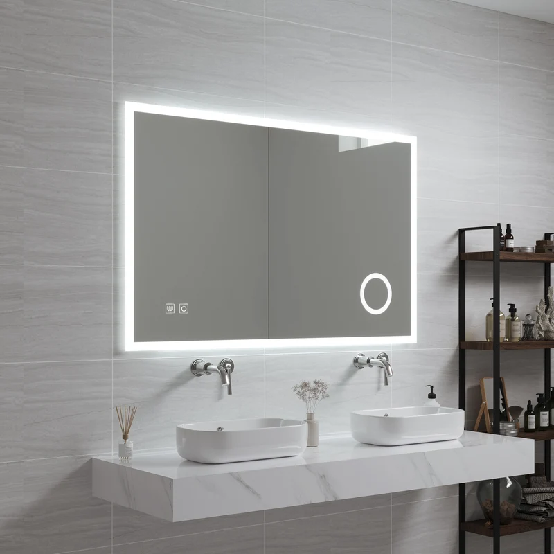 LED-badrumsspegel Scafa vit i olika storlekar [pro.tec]