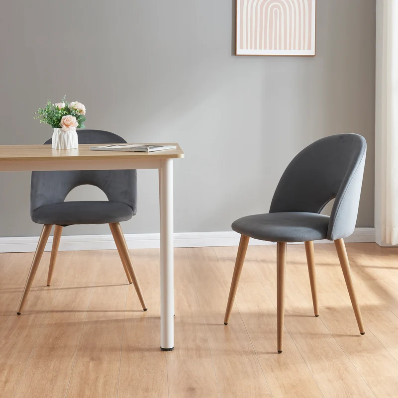 Stol Karijoki set om 2 sammet 77x50x55 cm [en.casa] välj modell