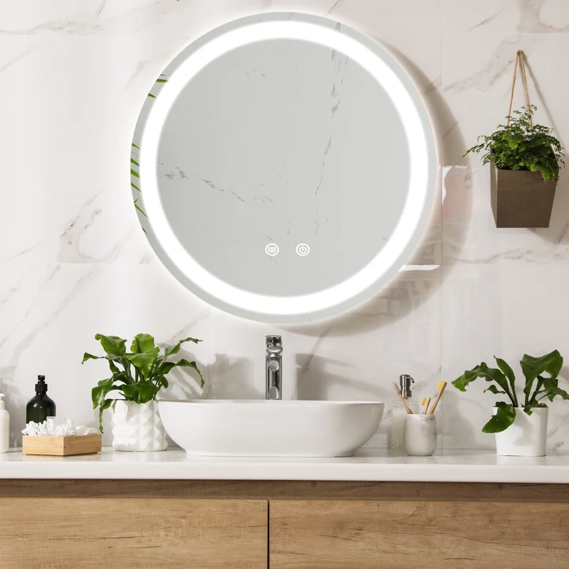 LED-badrumsspegel Maratea silver i olika storlekar [pro.tec]