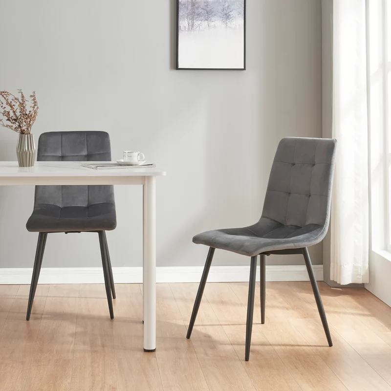 Stol Lexnitz set om 2 sammet 89x44x45 cm [en.casa] välj modell