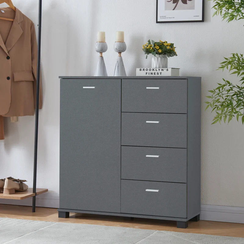 Skänk Döbritz 84x80x28 cm [en.casa]