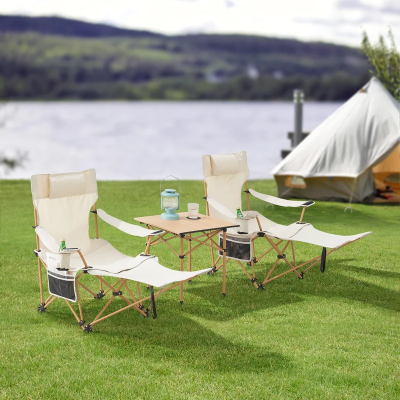 Campingset Bellante av bord och hopfällbara stolar stål [casa.pro]