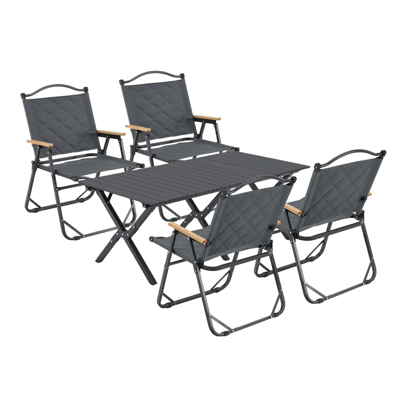 Trädgårdsset Botrugno hopfällbar aluminium [casa.pro]