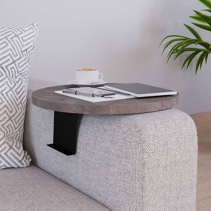 Soffbordsskiva Kuleskyd Ø34cm [en.casa]