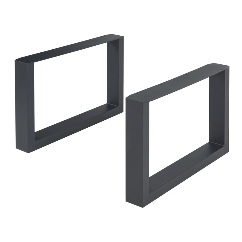 Bordstativ 2-pack Makers stål svart [en.casa]
