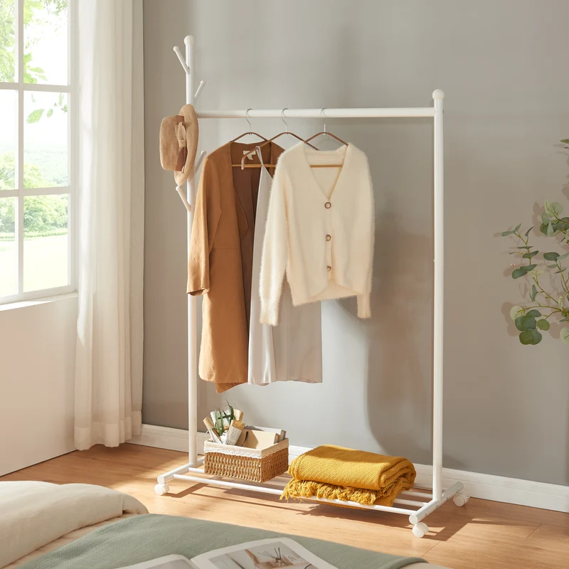Rullbar klädhängare Snåsa 170x105x43 cm [en.casa]