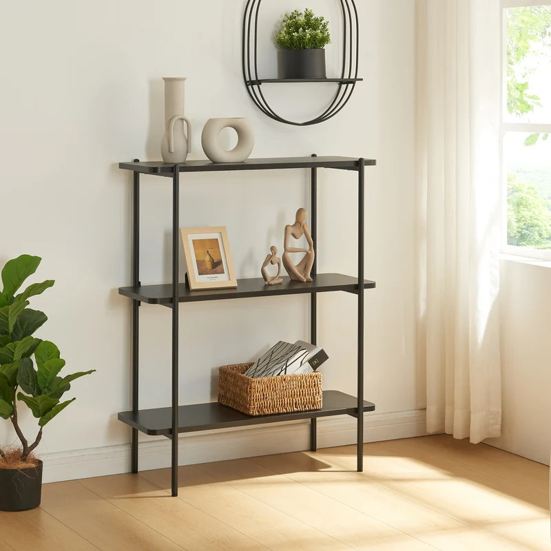 Fristående hylla Samnanger Svart [en.casa]