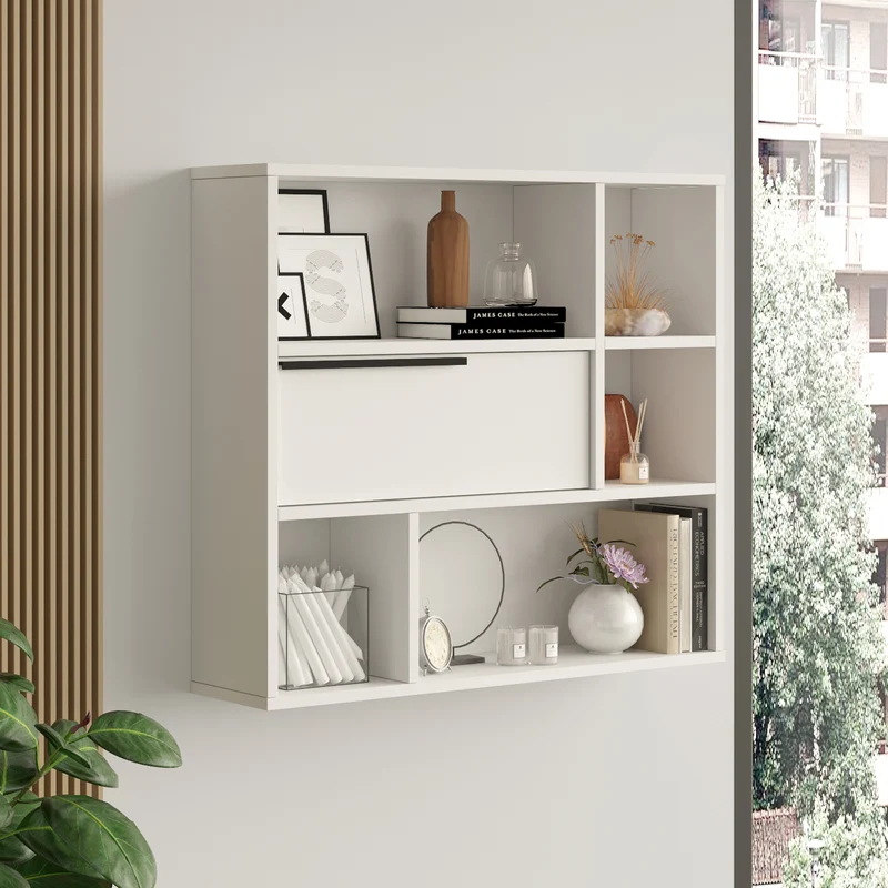 Väggmonterad hylla Vesanto 90x22x81 cm [en.casa]