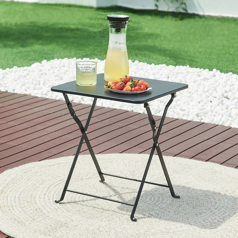 Campingbord Vegårshei hopfällbar 45x40x40 cm [en.casa]