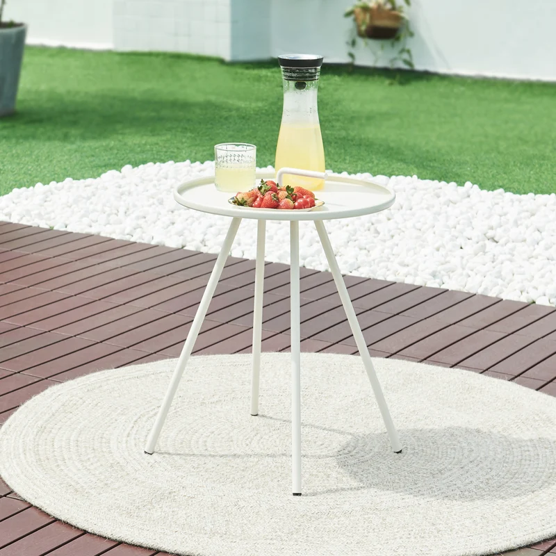 Sidobord Fosen utomhus 55xØ42 cm stål [en.casa]