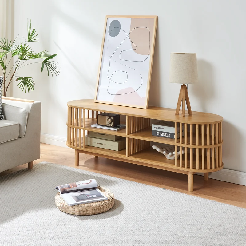 TV-bord Jarvenpaa bambu [en.casa]