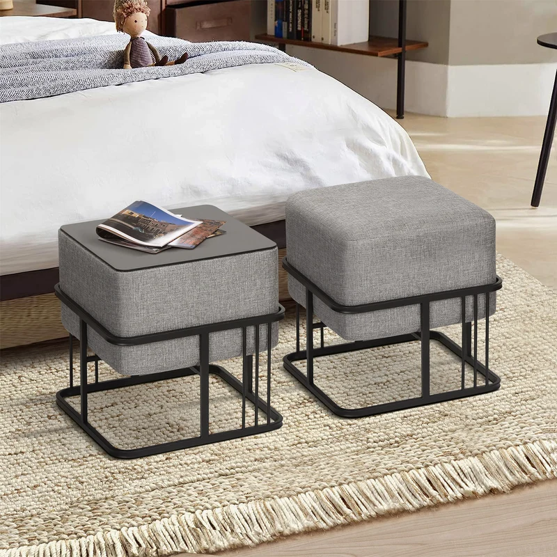 Multifunktionell stapelbar sittpall Tas [en.casa]