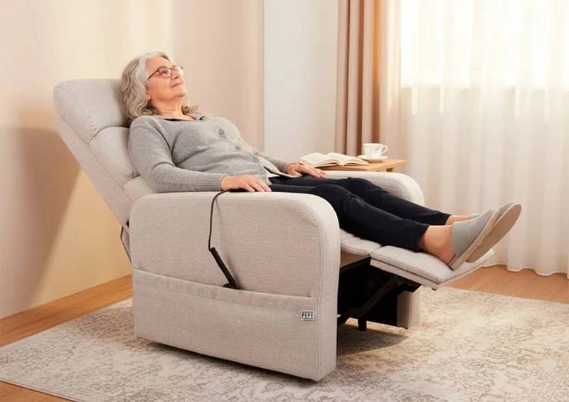 Elektrisk relaxfåtölj beige