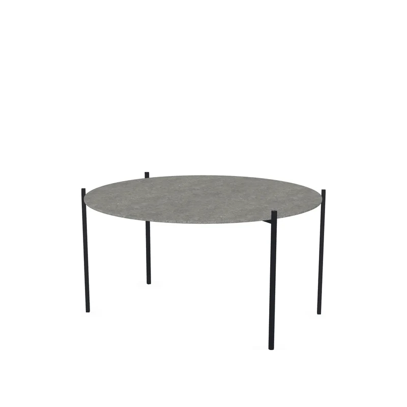 Coffee Table Leo – Black Frame – Grafite