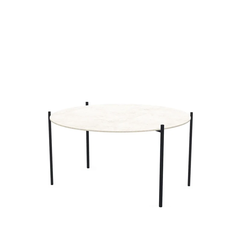 Coffee Table Leo – Black Frame – Grigio