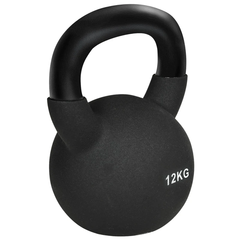 Kettlebell 12 Kg, litina potažená neoprenem, šetrný k podlaze