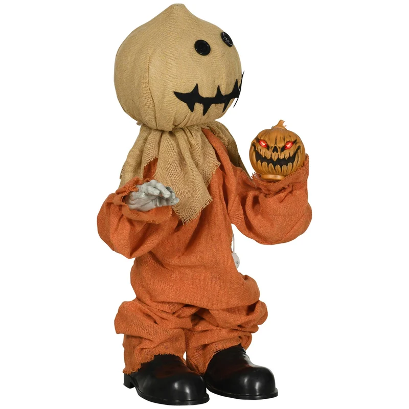 Halloweenská dekorace strašáka, aktivovaná zvukem a dotykem, 77 cm